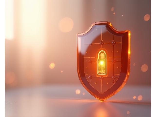 Un bouclier stylisé représentant la protection des données et la conformité RGPD