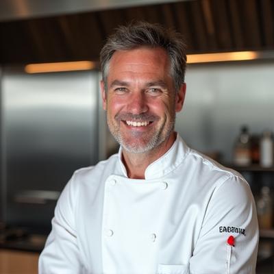 Portrait du Chef Antoine Dubois en cuisine